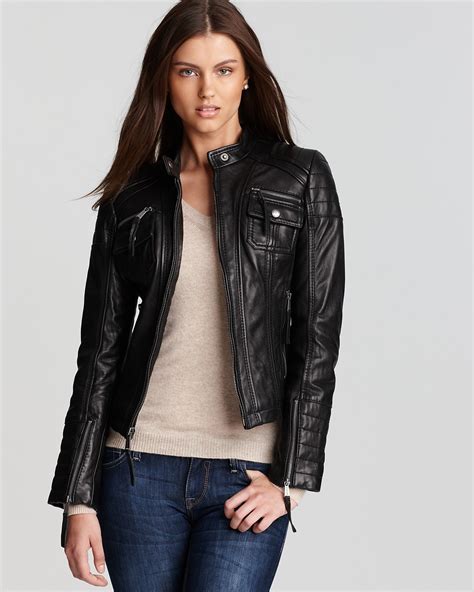 winterjacke damen michael kors|michael kors leather jacket.